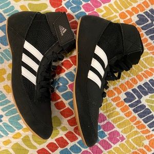 Black Adidas HVC Wrestling shoe